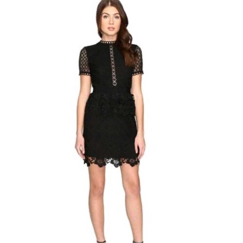 Ted Baker Black Lace Mini Dress